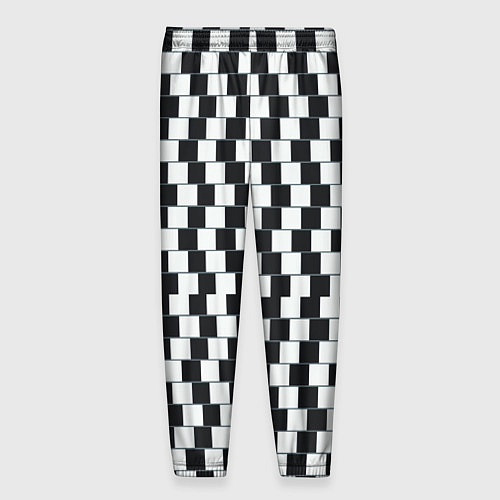 Мужские брюки Шахматная Иллюзия Искажения / 3D-принт – фото 2