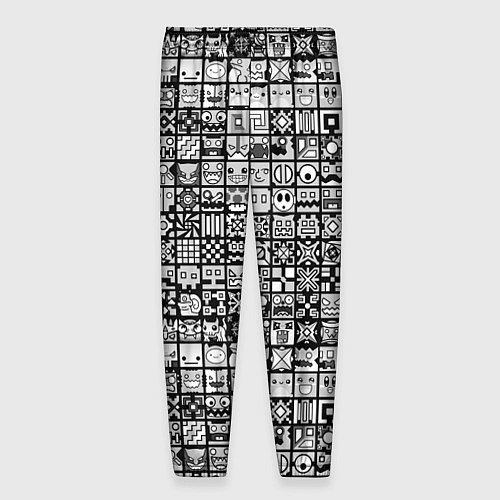 Мужские брюки Geometry Dash: BW Pattern / 3D-принт – фото 2