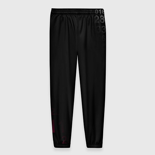 Мужские брюки ИГРА В КАЛЬМАРА, ЧИСЛА ИГРОКОВ НЕОН / 3D-принт – фото 2