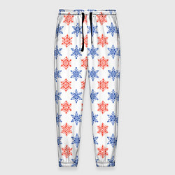 Мужские брюки Снежинки паттернsnowflakes pattern