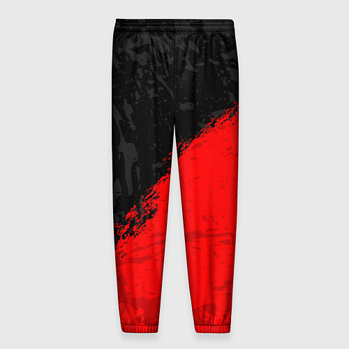 Мужские брюки DOTA 2 RED LOGO, БРЫЗГИ КРАСОК / 3D-принт – фото 2