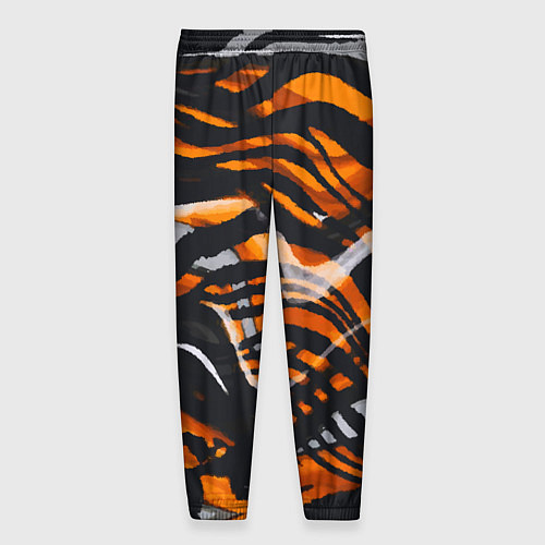 Мужские брюки Окрас тигра / 3D-принт – фото 2