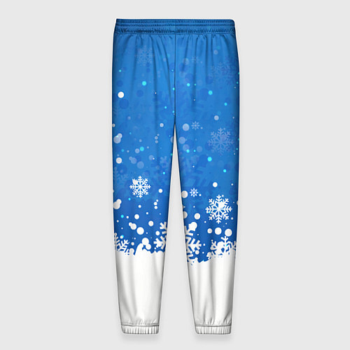 Мужские брюки Снежинки - С Новым Годом / 3D-принт – фото 2