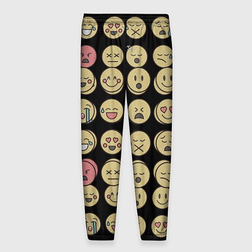 Мужские брюки Смайлики эмодзи паттерном / 3D-принт – фото 2