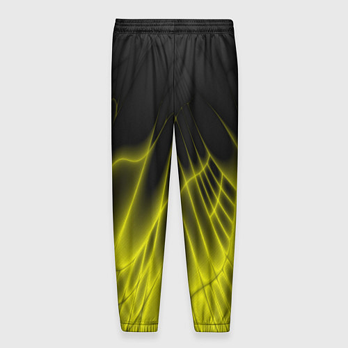 Мужские брюки Коллекция Rays Лучи Желтый и черный Абстракция 662 / 3D-принт – фото 2