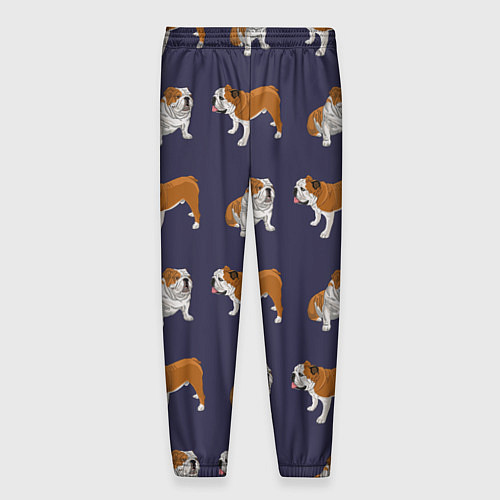 Мужские брюки Английские бульдоги паттерн / 3D-принт – фото 2