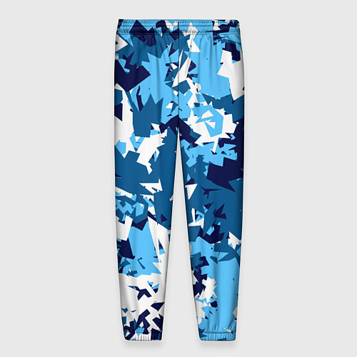 Мужские брюки Сине-бело-голубой камуфляж / 3D-принт – фото 2
