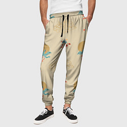 Брюки на резинке мужские Китайский орнамент Феникс, цвет: 3D-принт — фото 2