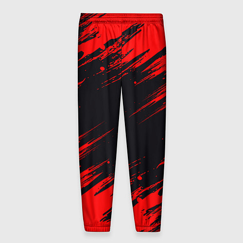 Мужские брюки Красная краска брызги / 3D-принт – фото 2