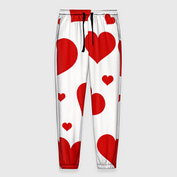 Мужские брюки Красные сердечки Heart