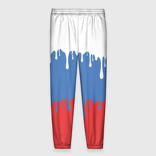 Мужские брюки Флаг России потёки / 3D-принт – фото 2
