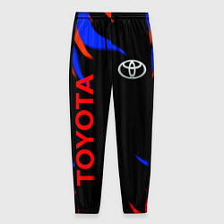 Брюки на резинке мужские Toyota Разноцветный огонь, цвет: 3D-принт