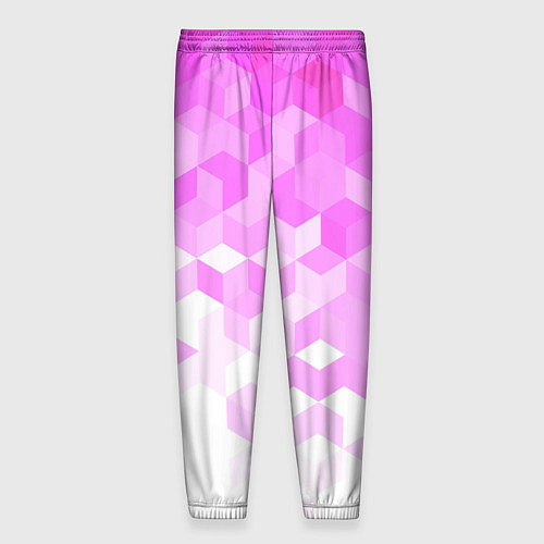 Мужские брюки 3D ромб розовый / 3D-принт – фото 2