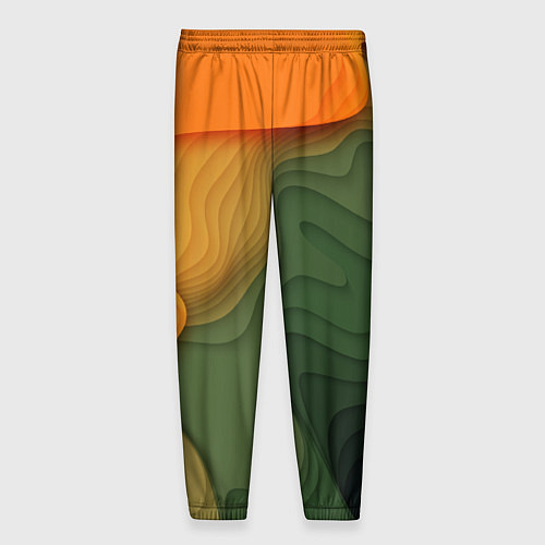 Мужские брюки Зеленые дюны / 3D-принт – фото 2
