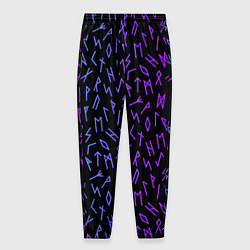 Мужские брюки Рунический алфавит Neon pattern