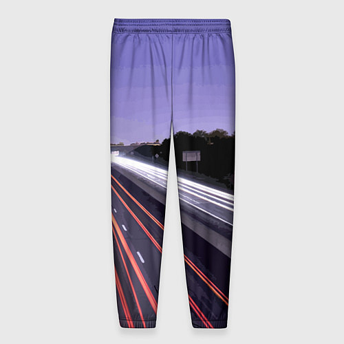 Мужские брюки BMW Ночная трасса / 3D-принт – фото 2