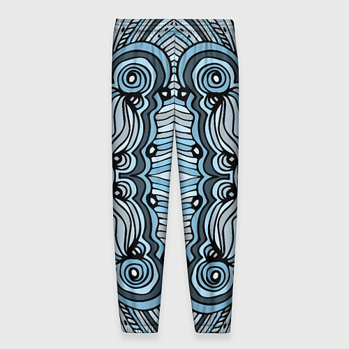 Мужские брюки Абстрактный узор в дудл стиле Рисунок от руки Лини / 3D-принт – фото 2