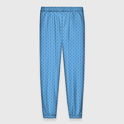 Мужские брюки Вязаный узор голубого цвета / 3D-принт – фото 2