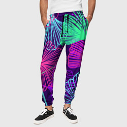 Брюки на резинке мужские Neon color pattern Fashion 2023, цвет: 3D-принт — фото 2