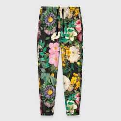 Мужские брюки Паттерн из летних цветов Summer Flowers Pattern