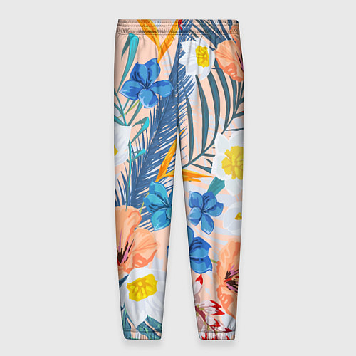 Мужские брюки Цветы Яркие Тропические / 3D-принт – фото 2