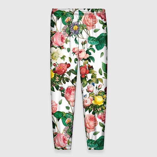 Мужские брюки Узор из летних роз Summer Roses Pattern / 3D-принт – фото 2