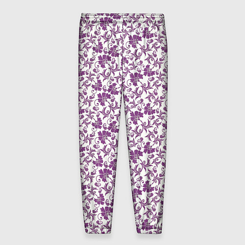 Мужские брюки Фиолетовая гжель / 3D-принт – фото 2