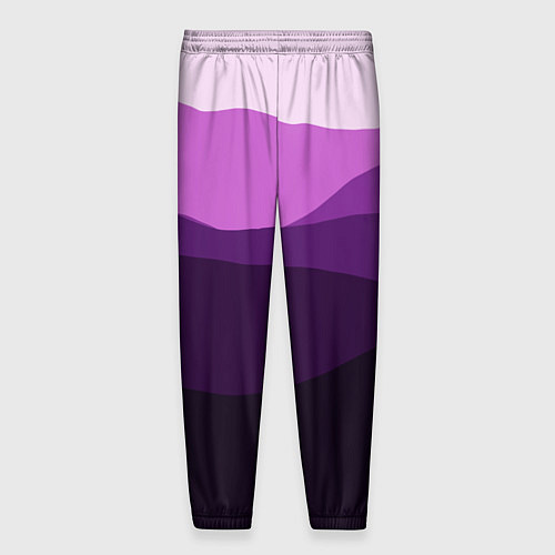 Мужские брюки Фиолетовый градиент горы абстракция / 3D-принт – фото 2