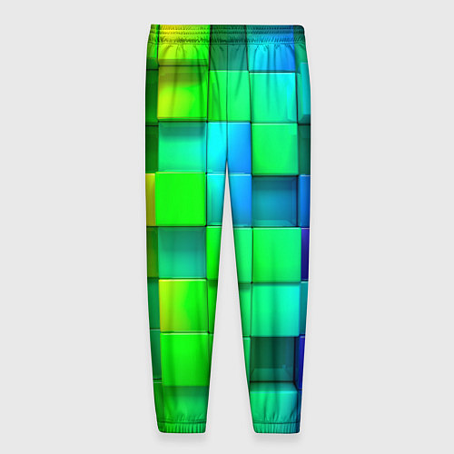 Мужские брюки РАЗНОЦВЕТНЫЕ КУБИКИ MULTICOLORED CUBES / 3D-принт – фото 2