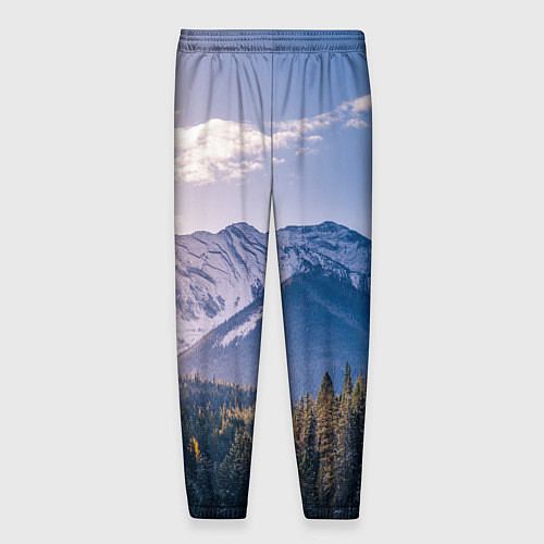 Мужские брюки Горы Лес Солнце / 3D-принт – фото 2