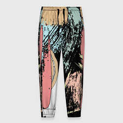 Мужские брюки Абстрактные мазки цветной краской abstraction
