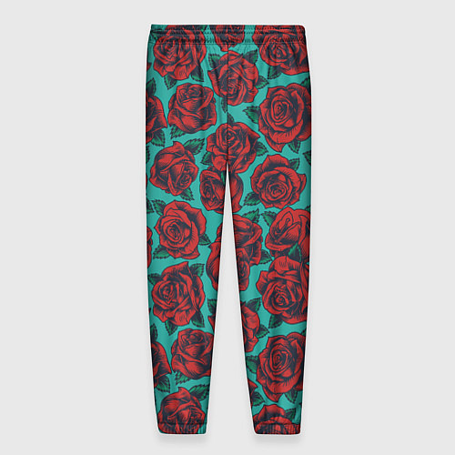 Мужские брюки Розы тату / 3D-принт – фото 2