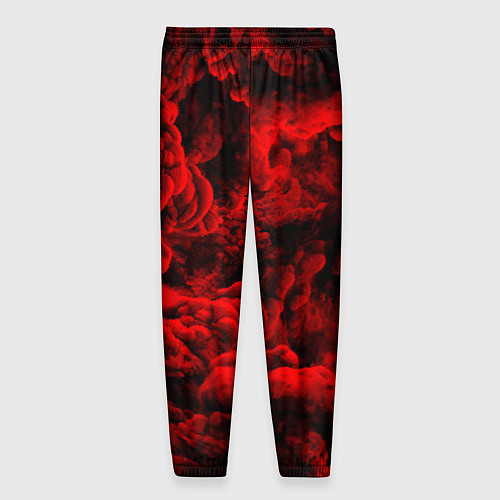 Мужские брюки Красный дым Red Smoke Красные облака / 3D-принт – фото 2