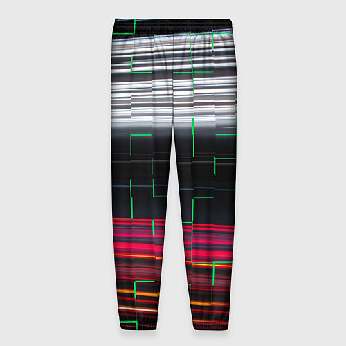Мужские брюки Цветная мозаика colored mosaic lines / 3D-принт – фото 2