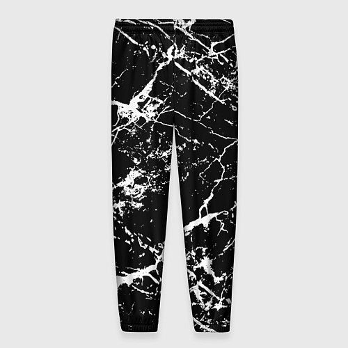 Мужские брюки Текстура чёрного мрамора Texture of black marble / 3D-принт – фото 2