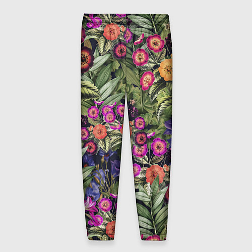 Мужские брюки Цветы Фиолетовые Рудбеки / 3D-принт – фото 2