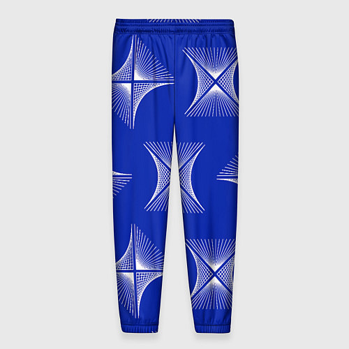 Мужские брюки ABSTRACT PATTERN ON A BLUE BACKGROUND / 3D-принт – фото 2