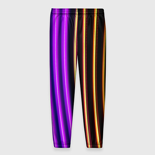 Мужские брюки Неоновые линейные фонари - Фиолетовый / 3D-принт – фото 2