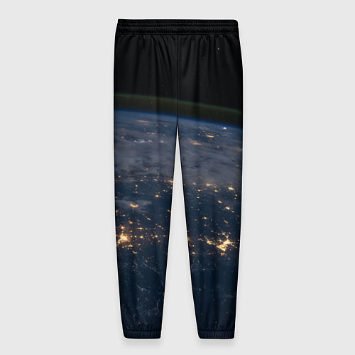 Мужские брюки Земля из космоса - Жёлтый / 3D-принт – фото 2