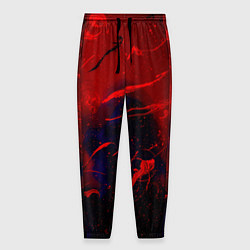 Мужские брюки Абстрактная краски и фигура - Красный