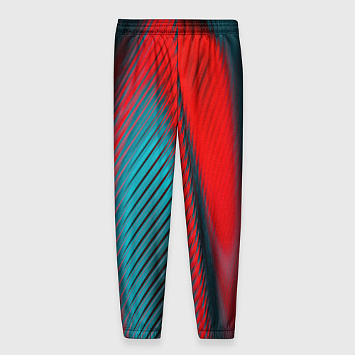 Мужские брюки Абстрактная неоновая наноброня - Красный / 3D-принт – фото 2