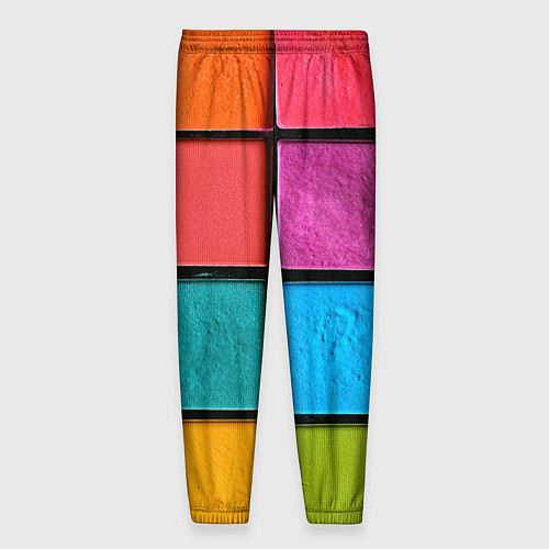 Мужские брюки Абстрактный набор красок-паттернов / 3D-принт – фото 2