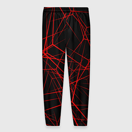 Мужские брюки Intersecting red rays / 3D-принт – фото 2