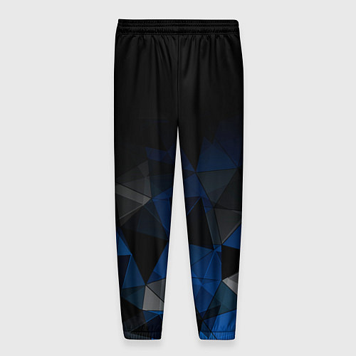 Мужские брюки Черно-синий геометрический / 3D-принт – фото 2