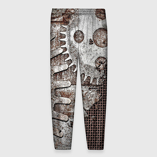 Мужские брюки Ржавые шестеренки на сетке / 3D-принт – фото 2
