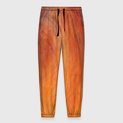 Брюки на резинке мужские Огненно-оранжевая поверхность, цвет: 3D-принт