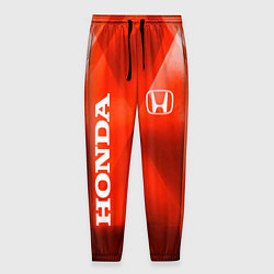 Брюки на резинке мужские Honda - красная абстракция, цвет: 3D-принт