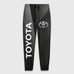 Брюки на резинке мужские Toyota - серая абстракция, цвет: 3D-принт