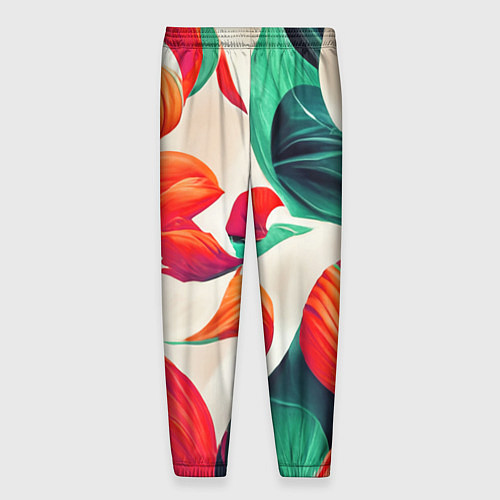 Мужские брюки Элегантный цветочный орнамент / 3D-принт – фото 2