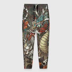 Мужские брюки Тигр и дракон мифические